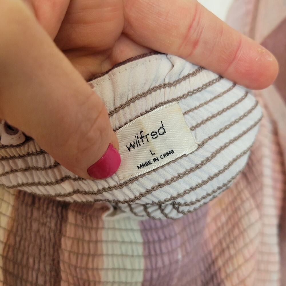 Aritzia Wilfred Tempest Pink Patchwork Tiered Min… - image 4